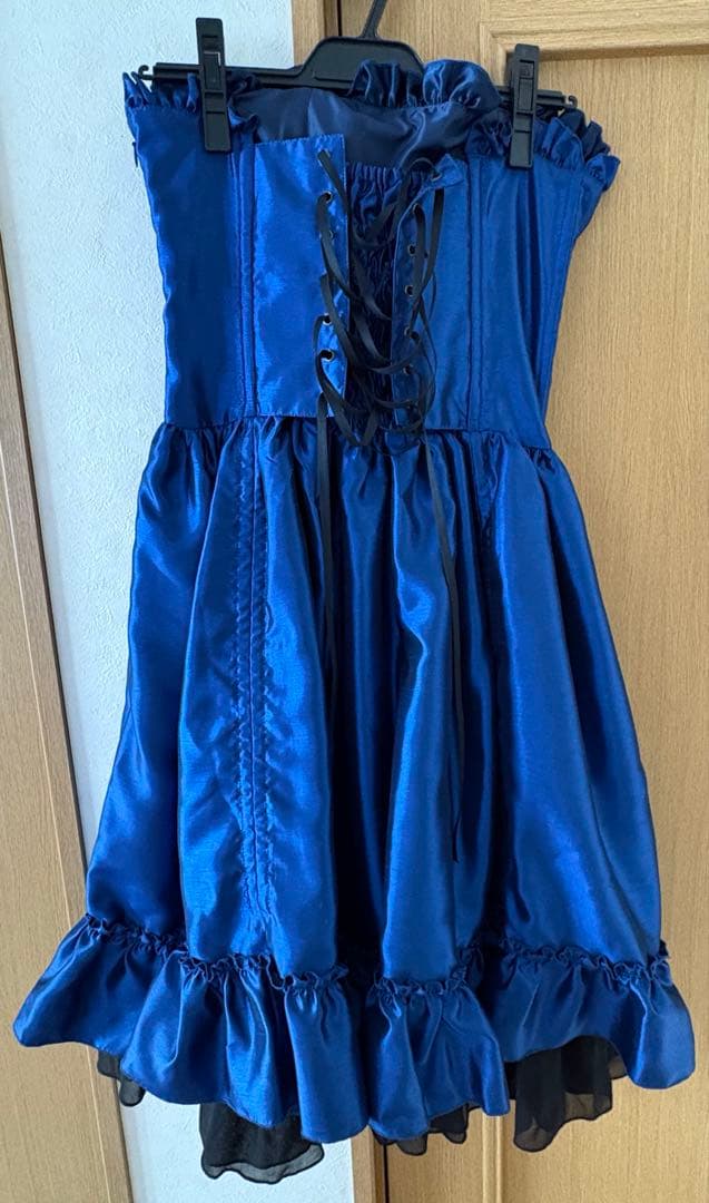 アトリエピエロ　バッスルコルセットワンピース青