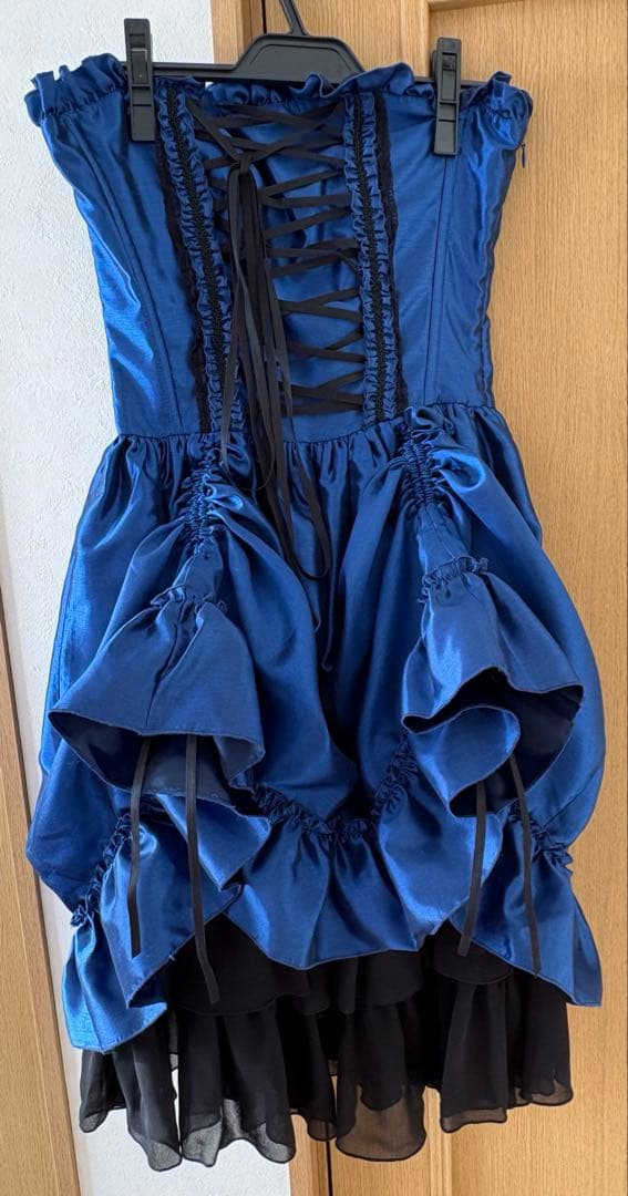 アトリエピエロ　バッスルコルセットワンピース青