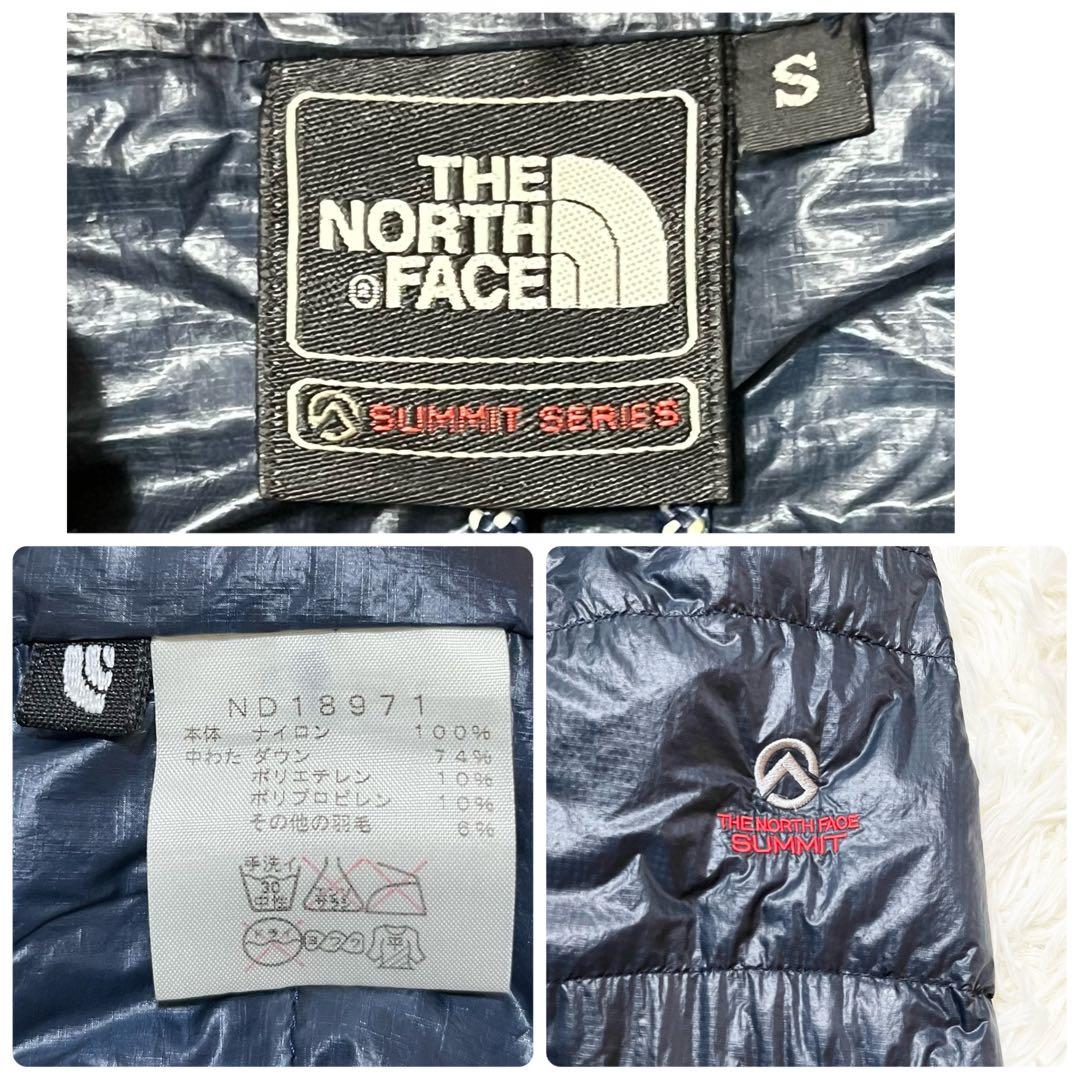 ノースフェイス ライトヒートフーディー ダウン サミットシリーズS ネイビー