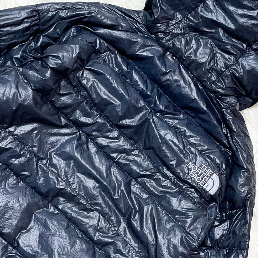 ノースフェイス ライトヒートフーディー ダウン サミットシリーズS ネイビー