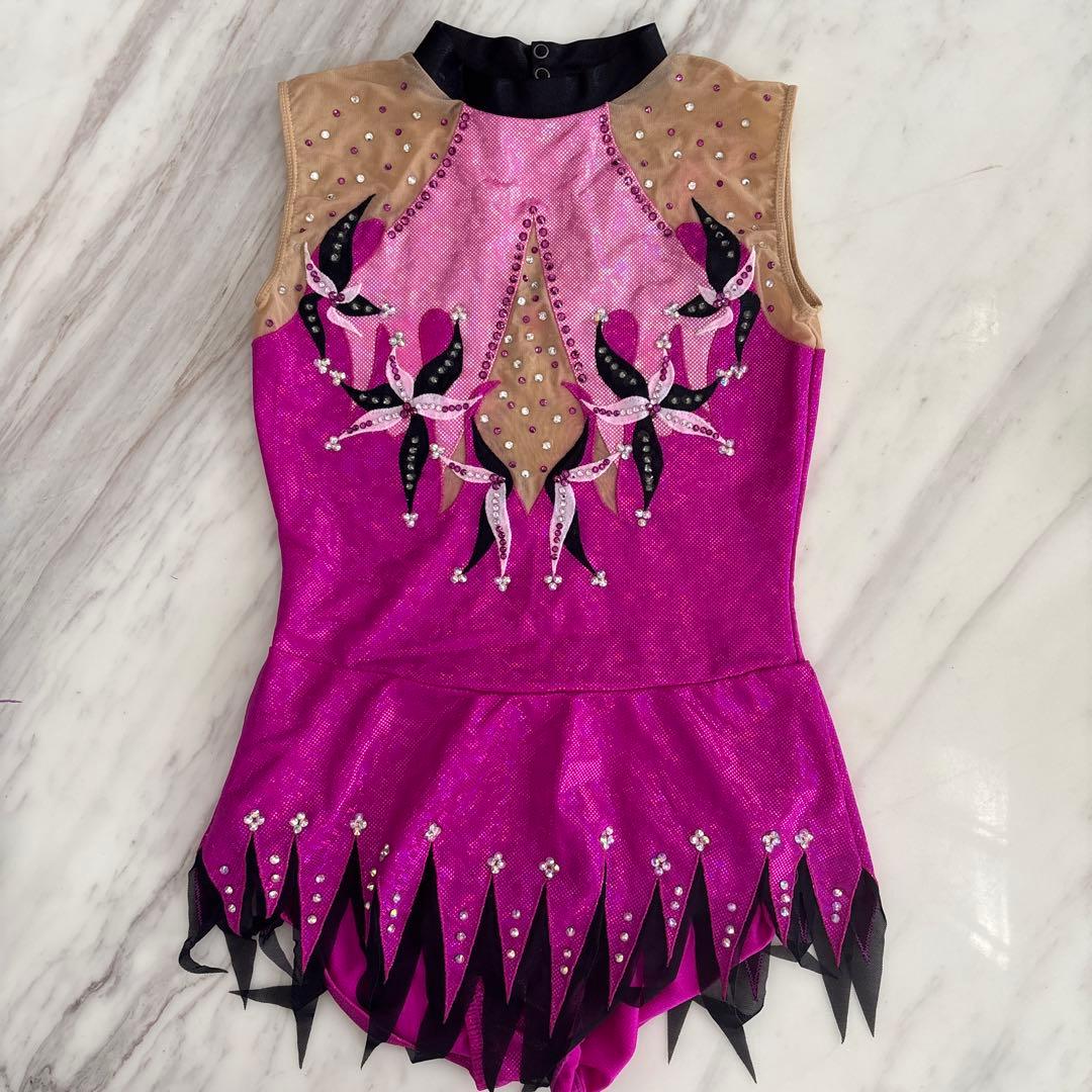 新体操衣装 ピンク 装飾付き レオタード - メルカリ