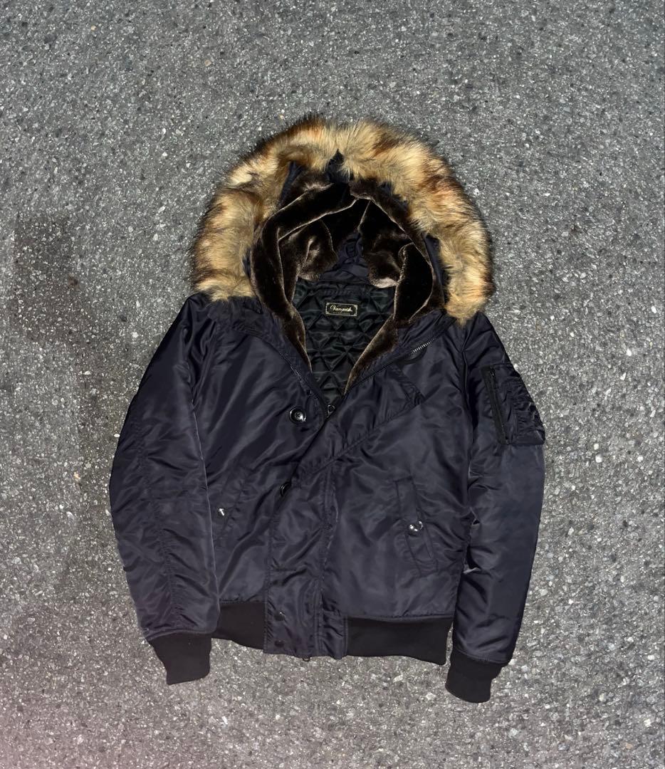 け*引様 archive N2B type fur bomber jacket