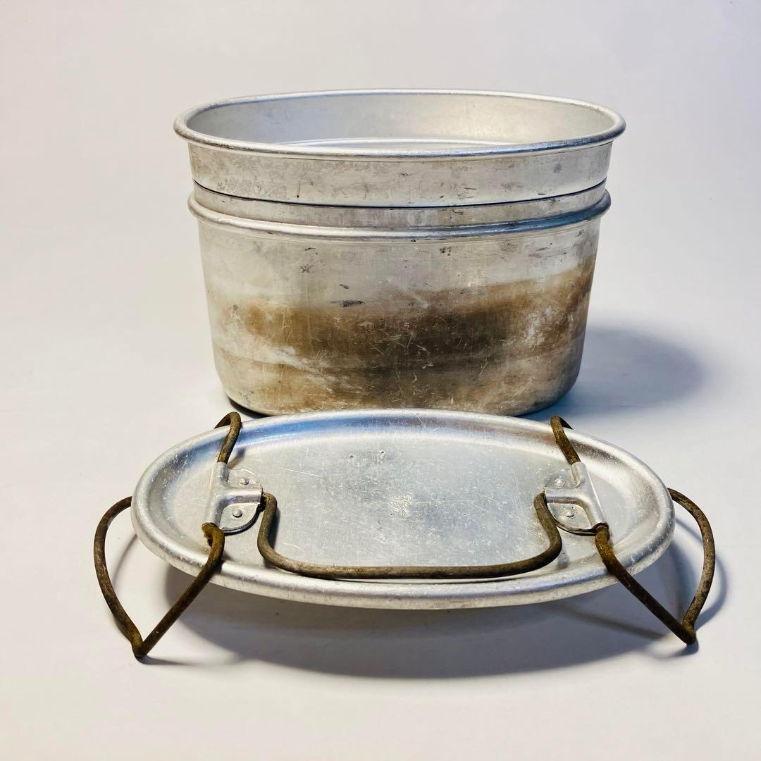 ■ヴィンテージ■フランス製■3ピース　クッカー　メスキット　メスティン■アルミ