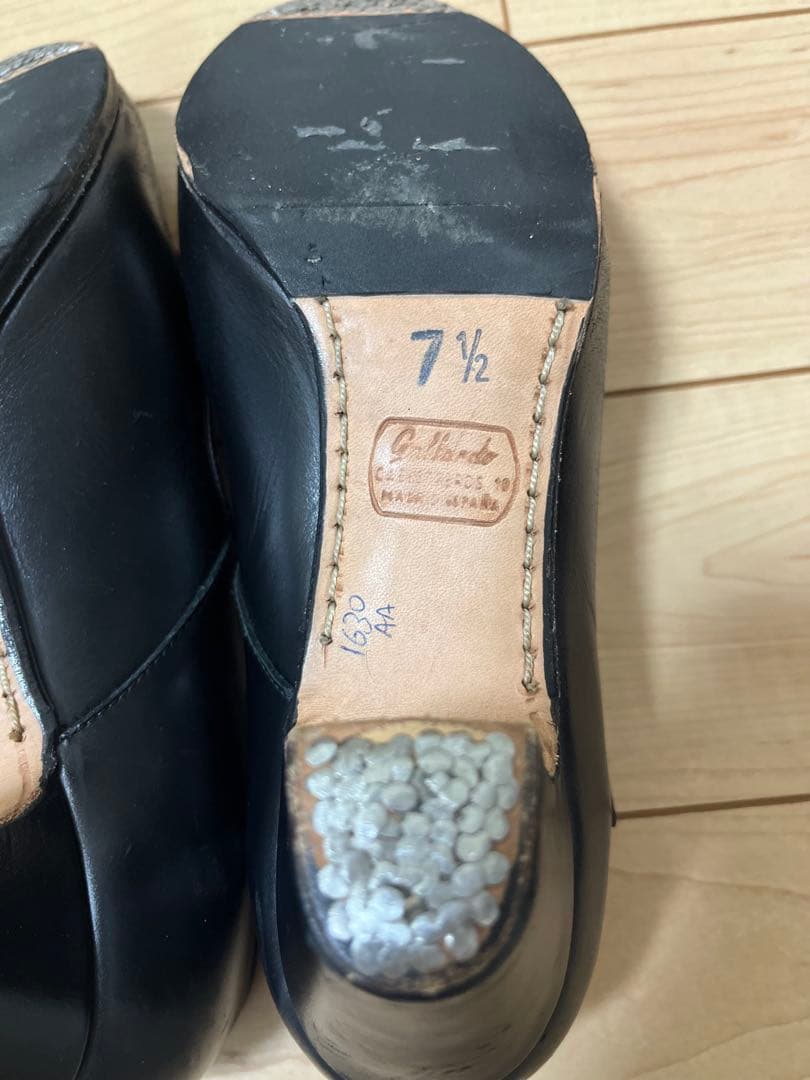 ガジャルド フラメンコシューズ サイズ40 24.5cm 黒革 ブラック