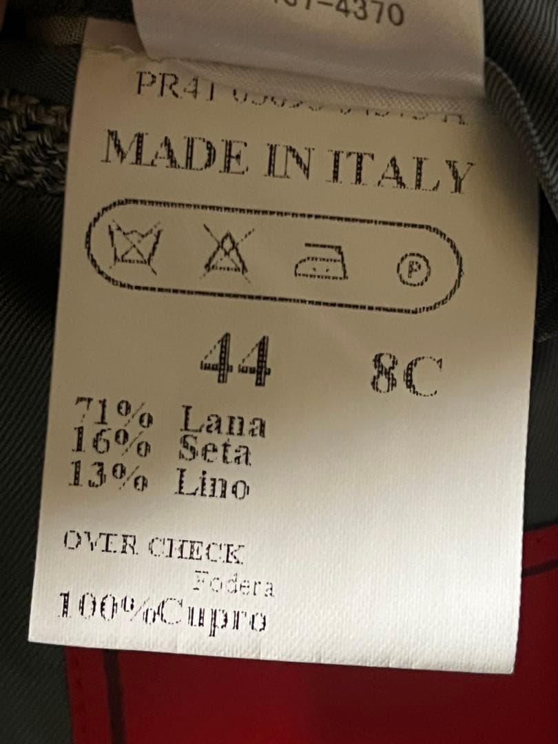 【美品】ISAIA イザイア　グレー　チェック　ビジネスジャケット　44 8C