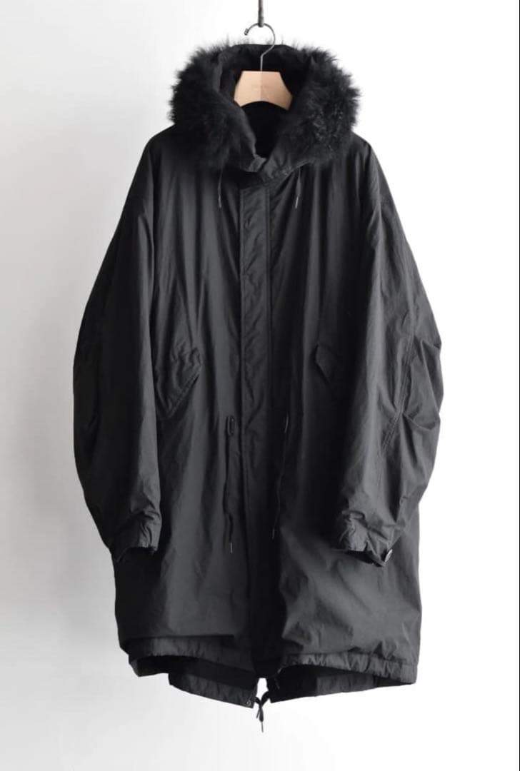 週末限定セールCOMOLI 25AW コットンナイロンミリタリーフーデッドコート