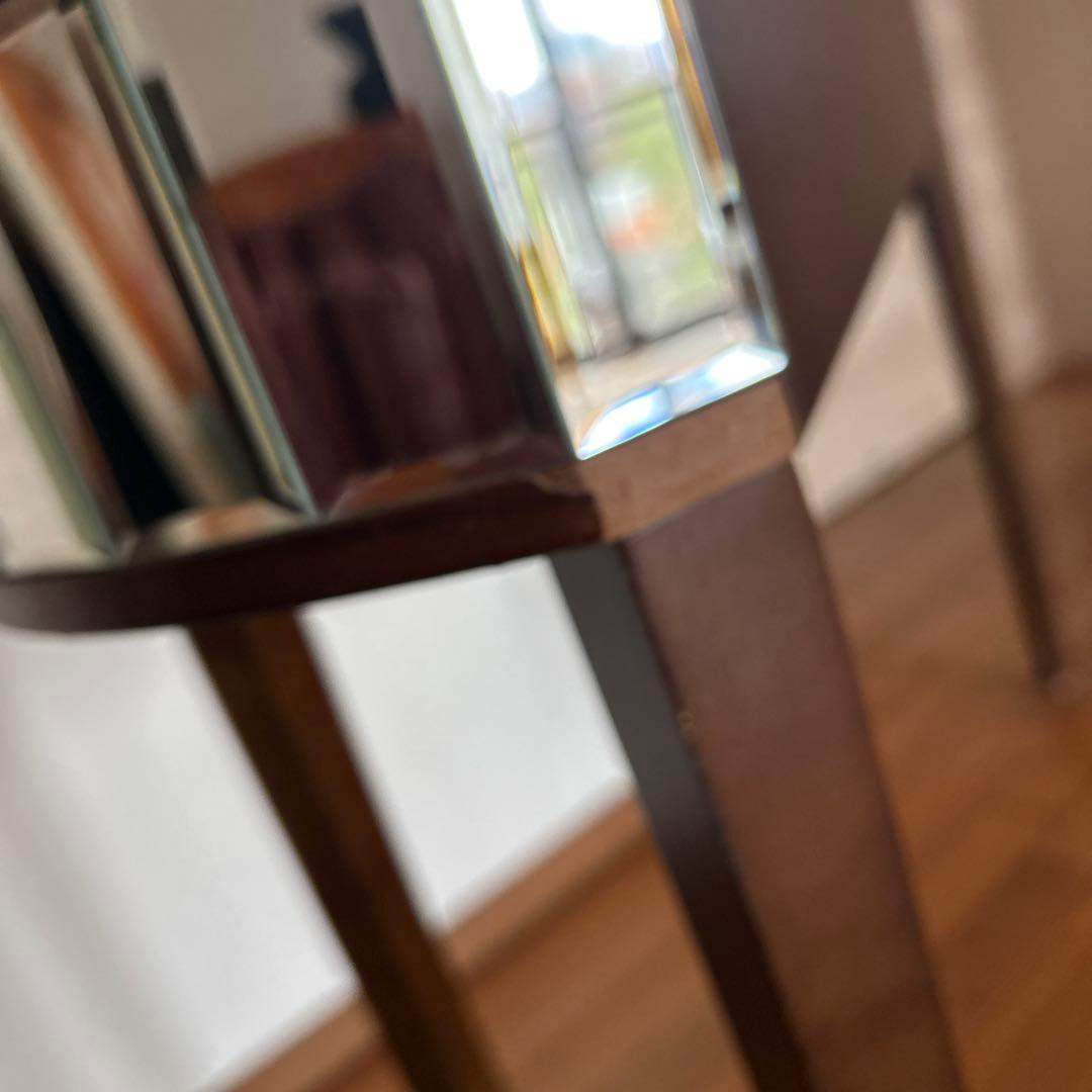 レア美品ローラアシュレイミラー仕上げのブラウン木製ドレッサー