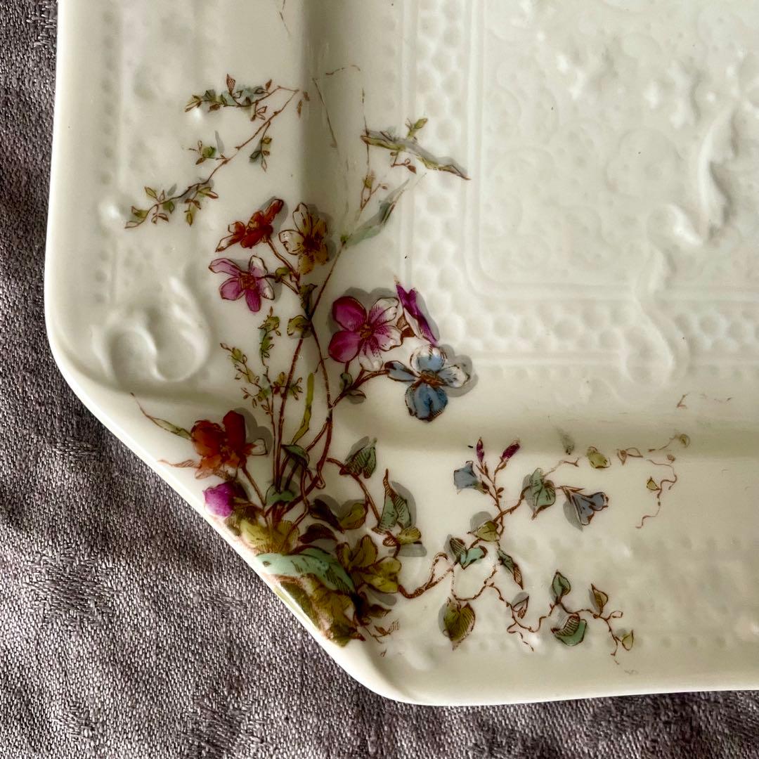 D*＊様 【希少レア美品】マジョレルナンシー×リュネヴィル隅切り角皿Bフランスア