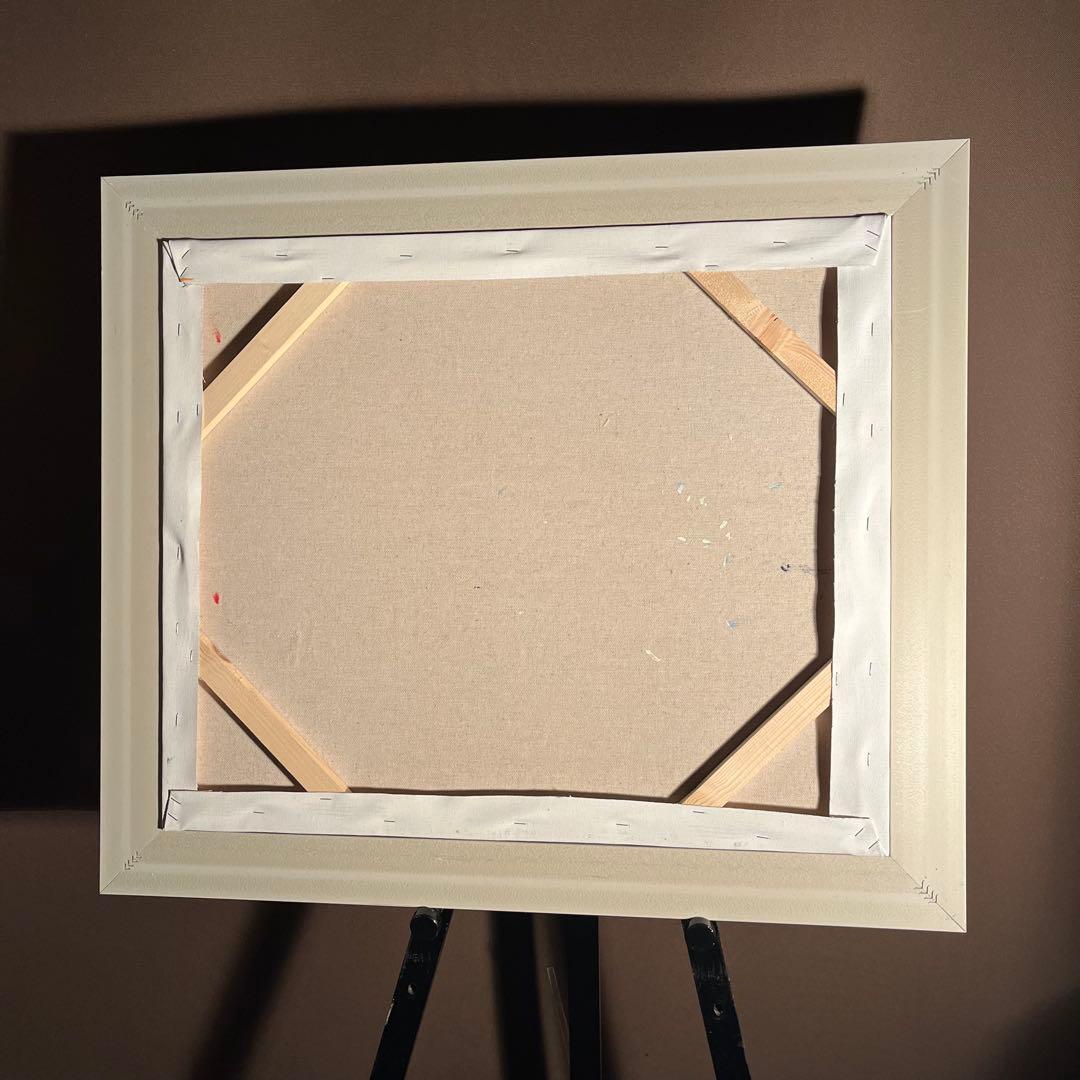 ★秀作★ 手書き油絵 モネ 睡蓮 肉筆絵画 額付き インテリア 油彩画