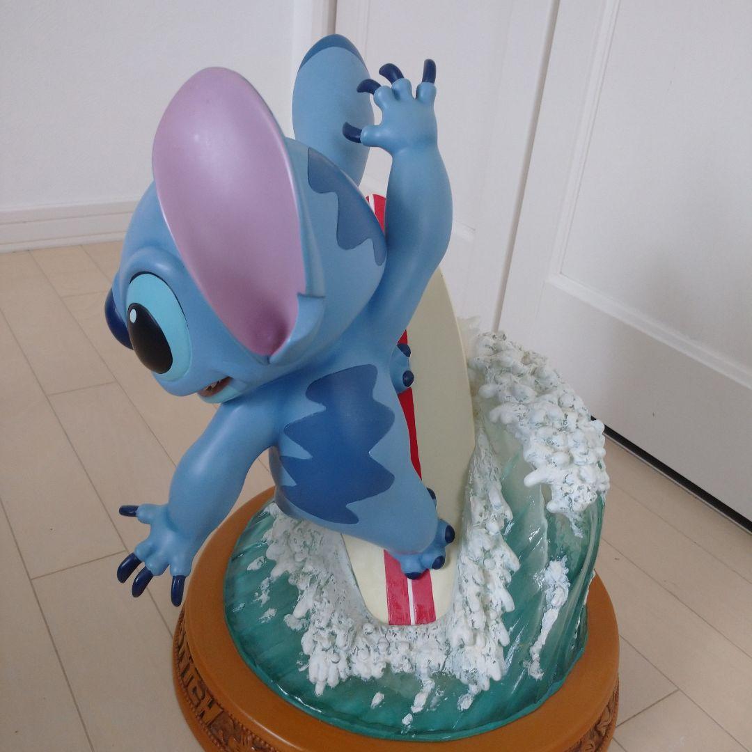 激レア】ディズニー限定 スティッチサーフィン ビッグ陶器製置物｜レア