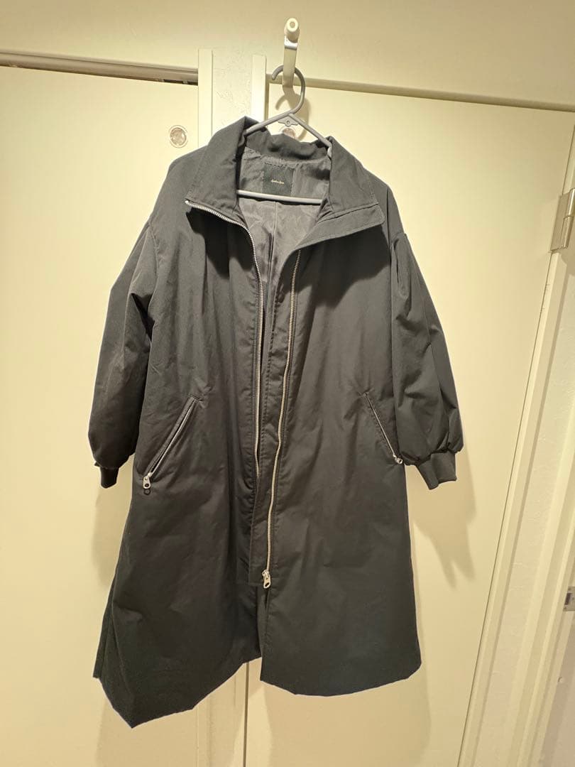 Spick & Span 中綿ボリュームスリーブロングコート 36 ブラック