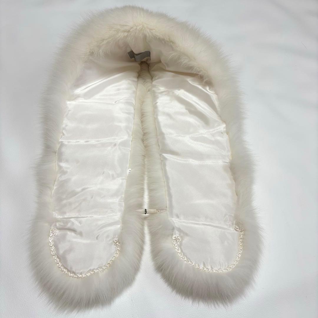 美品 サガフォックス シャドーフォックス ショール 大判 ホワイト 成人式