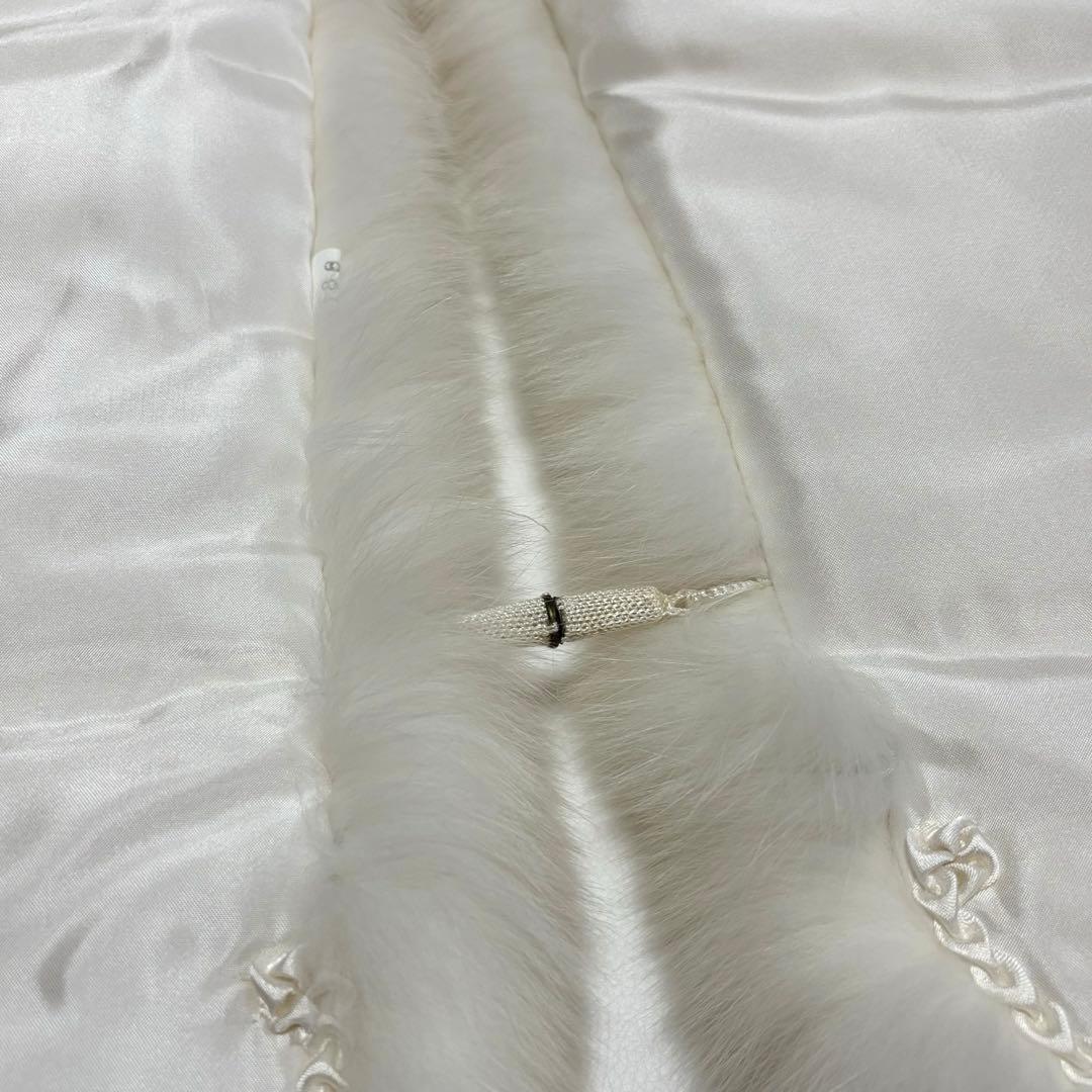 美品 サガフォックス シャドーフォックス ショール 大判 ホワイト 成人式