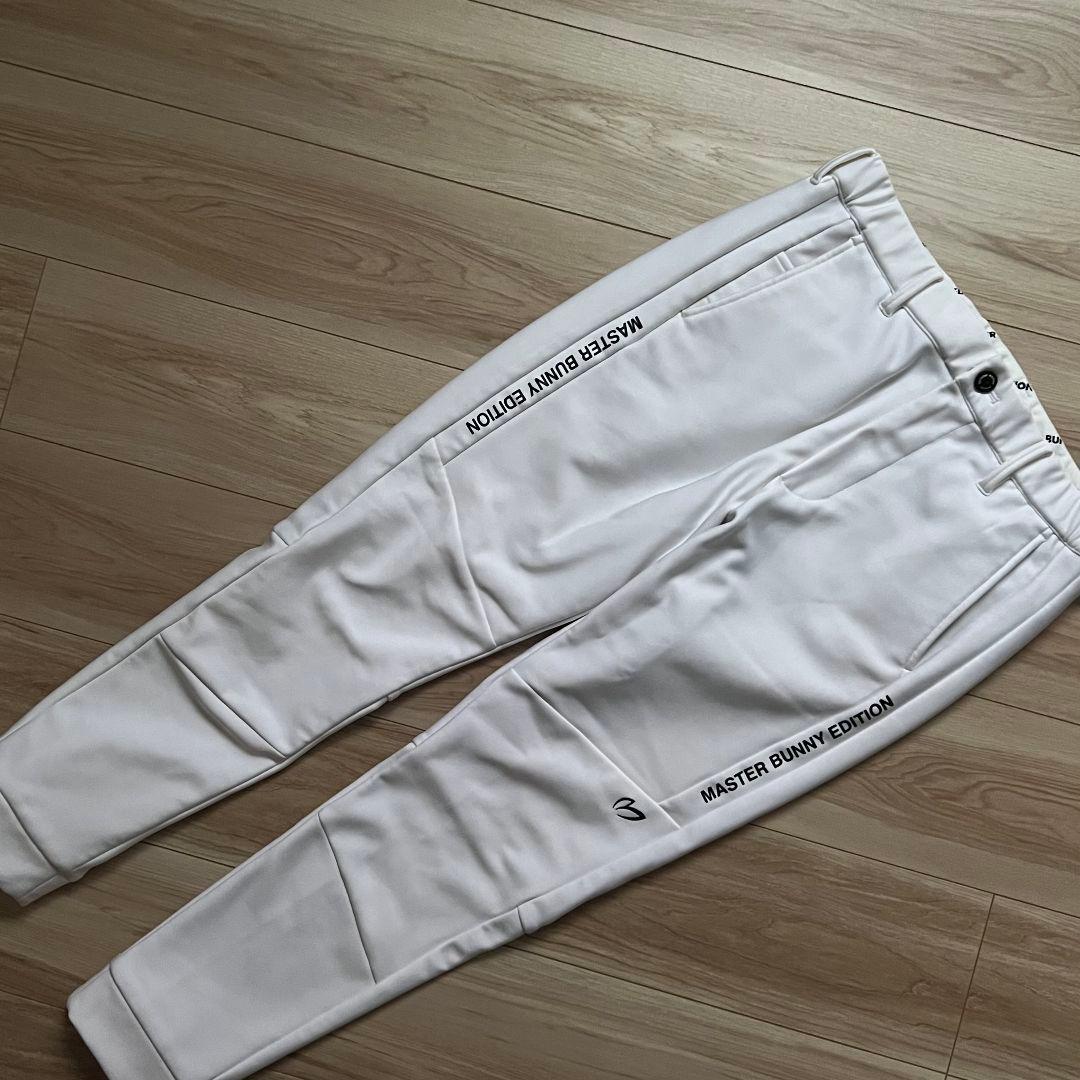 パーリーゲイツ　マスターバニー　裏起毛　秋冬　イージーパンツ　ジョグパンツ　ロゴ