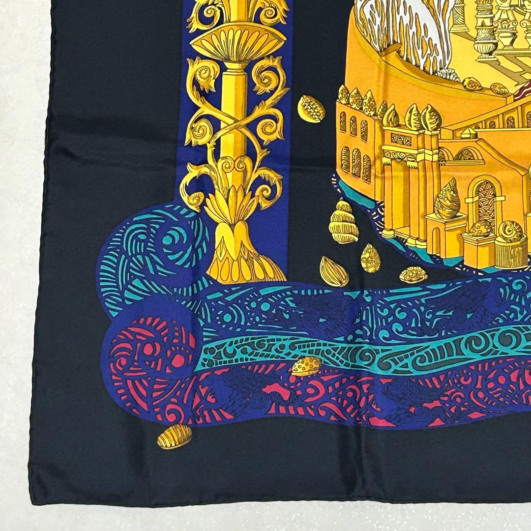 HERMES カレ 90 L'ATLANTIDE スカーフ シルク 【美品】