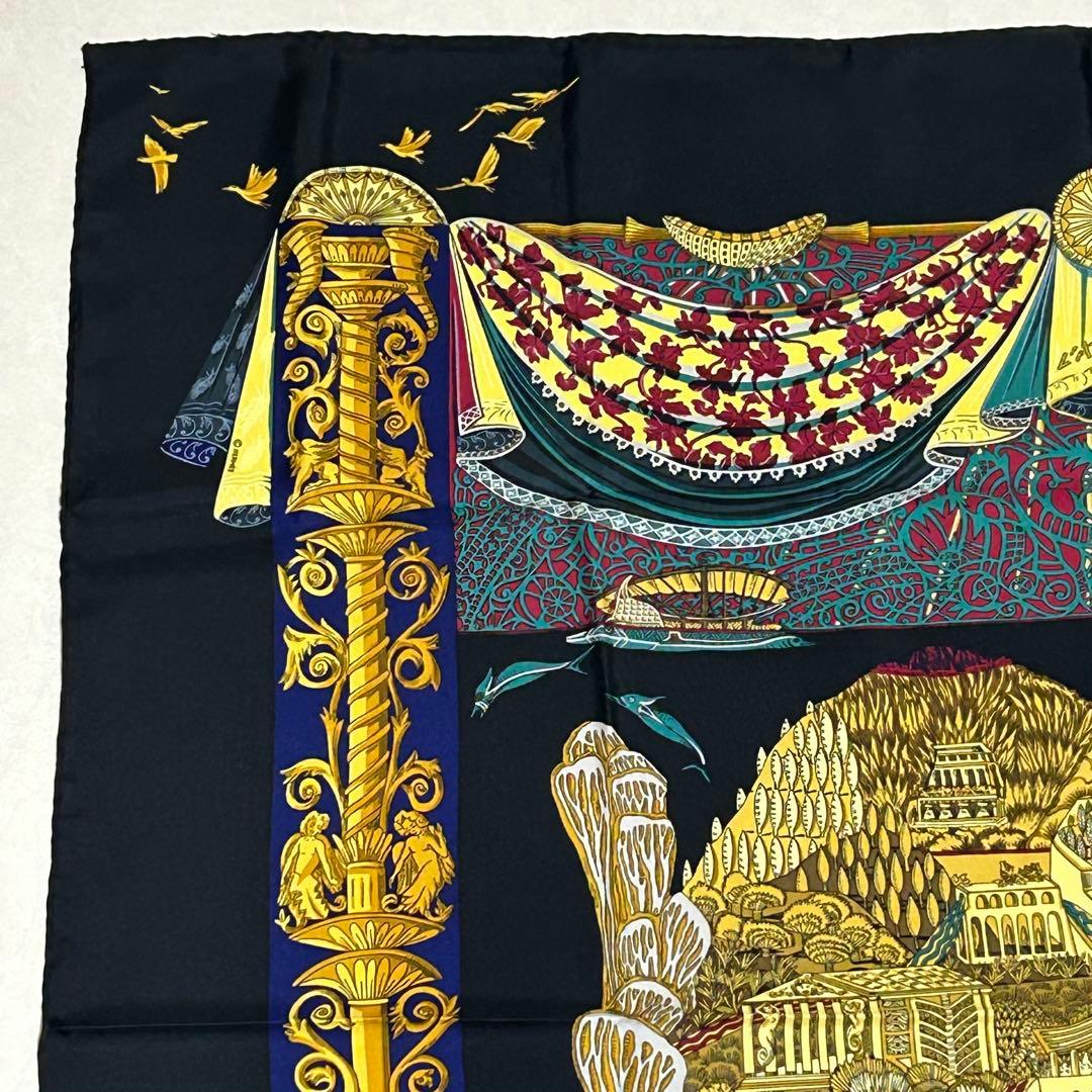 HERMES カレ 90 L'ATLANTIDE スカーフ シルク 【美品】