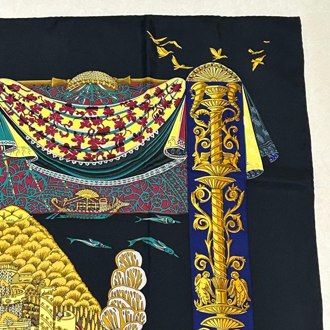 HERMES カレ 90 L'ATLANTIDE スカーフ シルク 【美品】