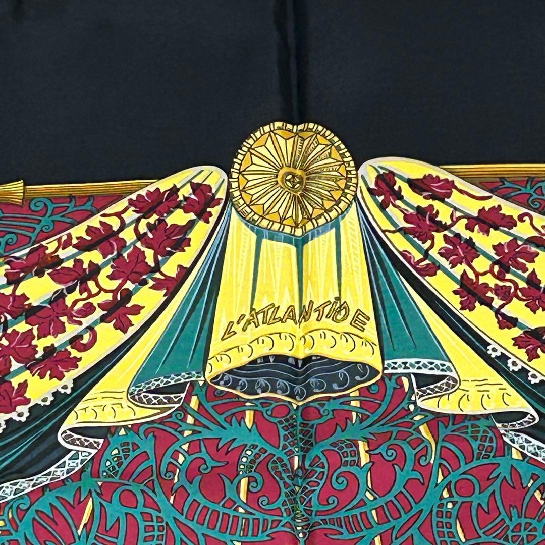 HERMES カレ 90 L'ATLANTIDE スカーフ シルク 【美品】