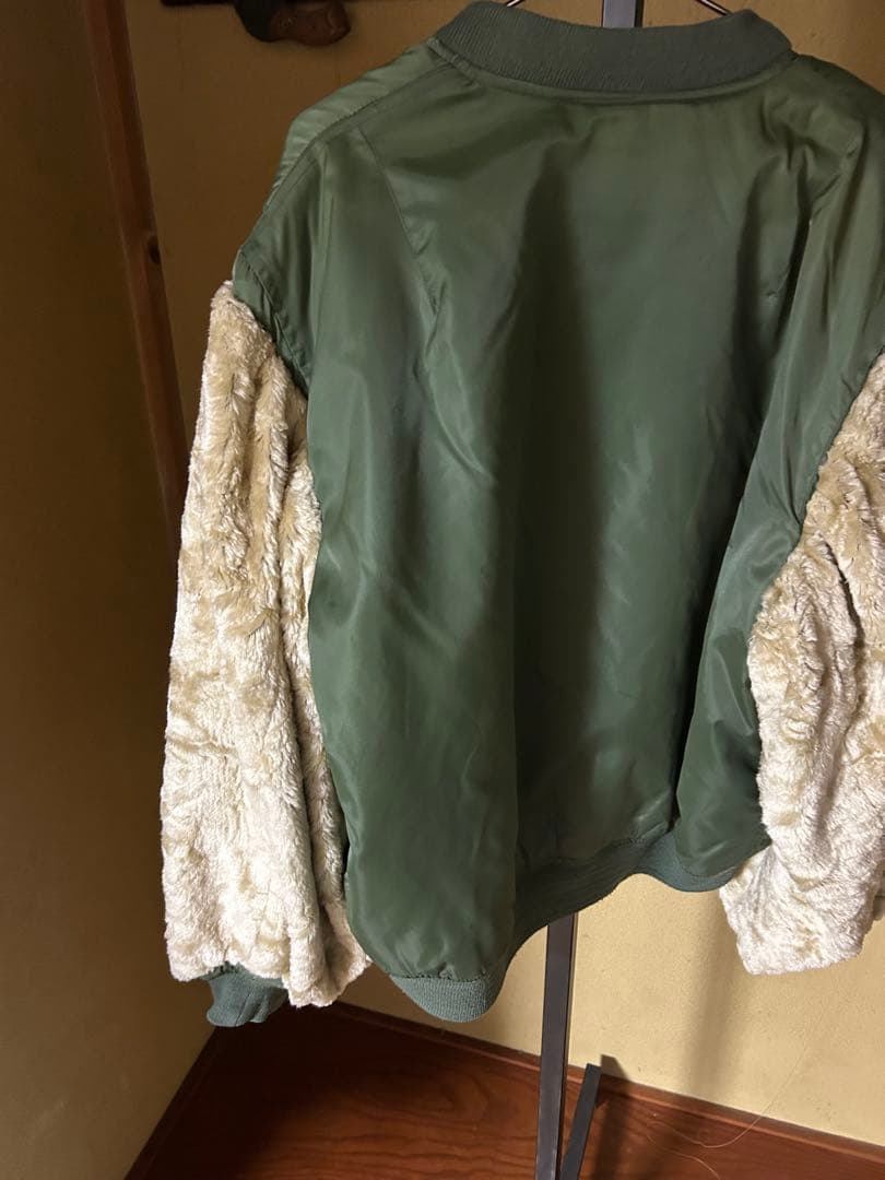 90s PHANTOMMILITARY MA-1ヴィンテージブルゾン　デカジップ