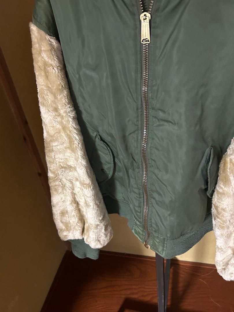 90s PHANTOMMILITARY MA-1ヴィンテージブルゾン　デカジップ