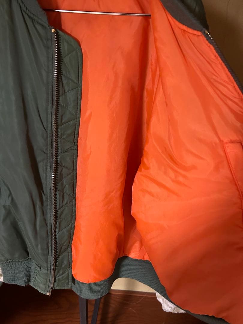 90s PHANTOMMILITARY MA-1ヴィンテージブルゾン　デカジップ