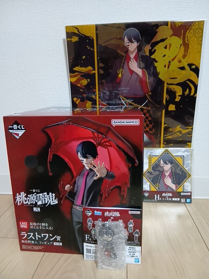 一番くじ 桃源暗鬼 無陀野無人 フィギュア セット　クリアポスター ミニ色紙