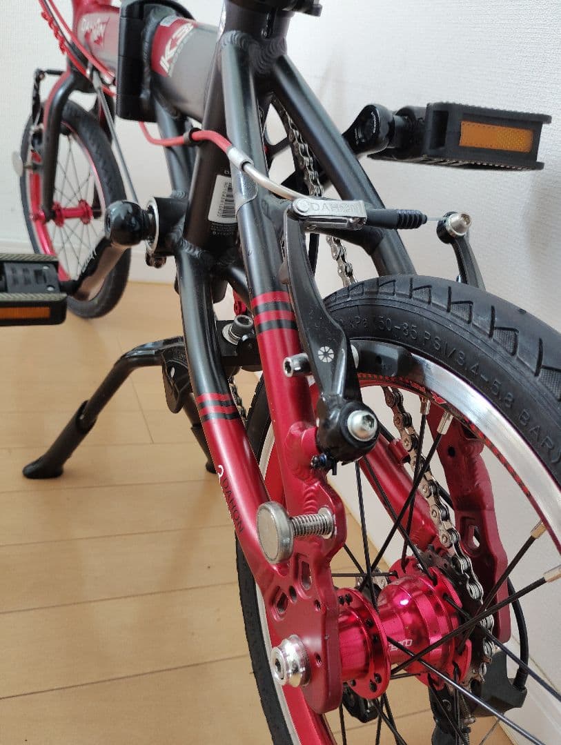 DAHON K3 カスタム車両 赤黒