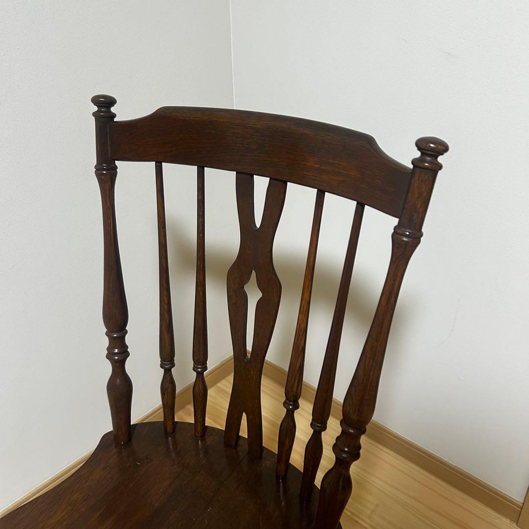 ダークブラウン ダイニングチェア　天然木