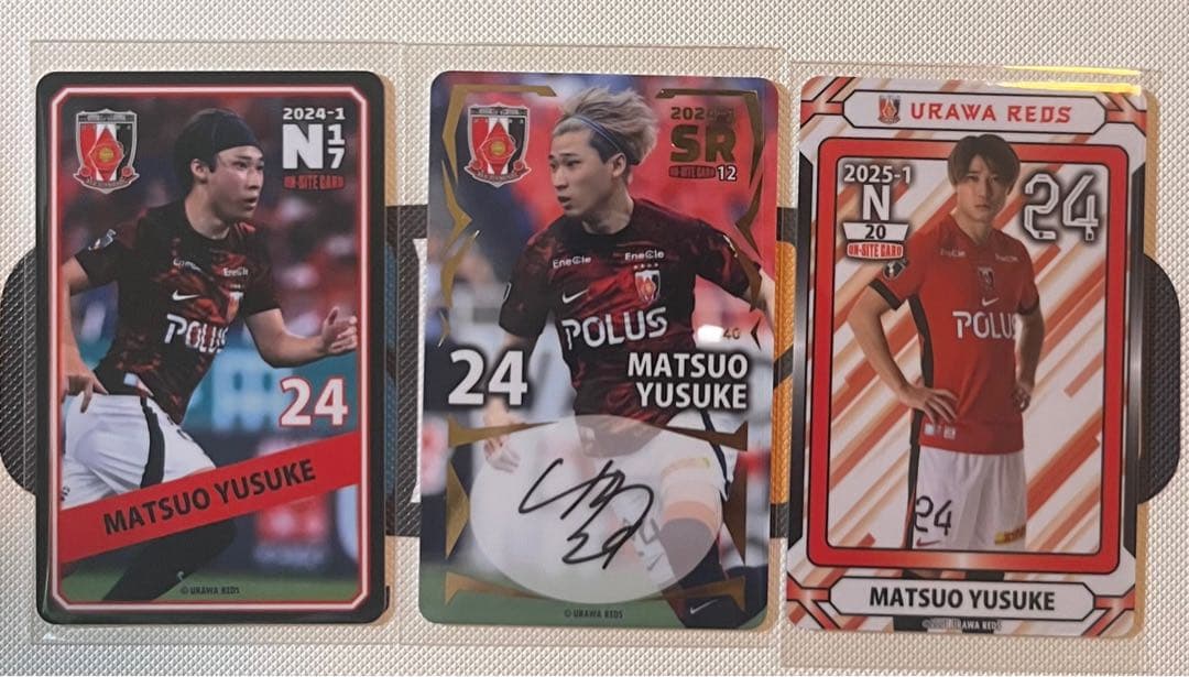 ☆浦和レッズ オンサイトカード 直筆サインSSR＋SR＋N No.24 松尾佑介