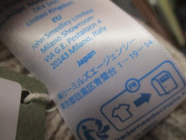 JOHN SMEDLEY　ジョンスメドレー　カシミア　マフラー　未使用品