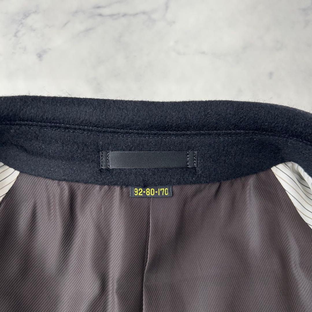 極美品✨　ピュアカシミヤ100%　サンヨーコート　ステンカラーコート　比翼　黒