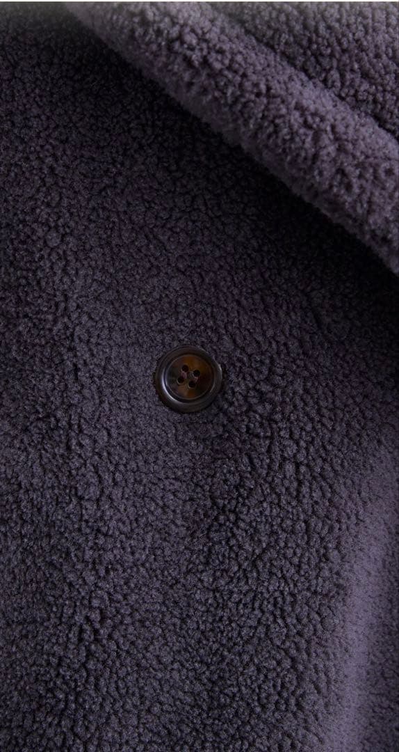 AIJAN 新品未使用　テディボアロングコート　チャコール　フリーサイズ