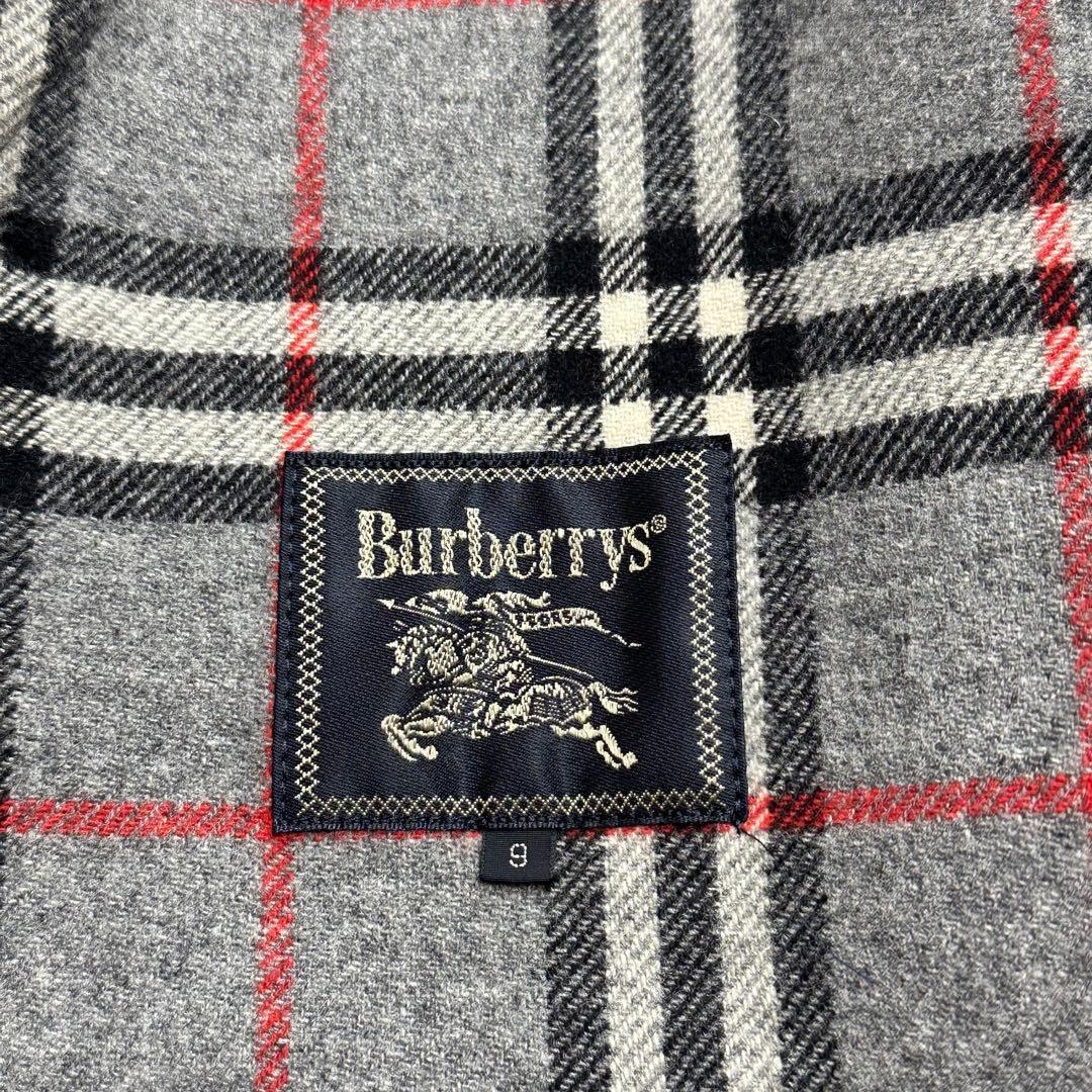 カシミヤ♡バーバリー　2way ダブルフェイスコート　ノバチェック グレー