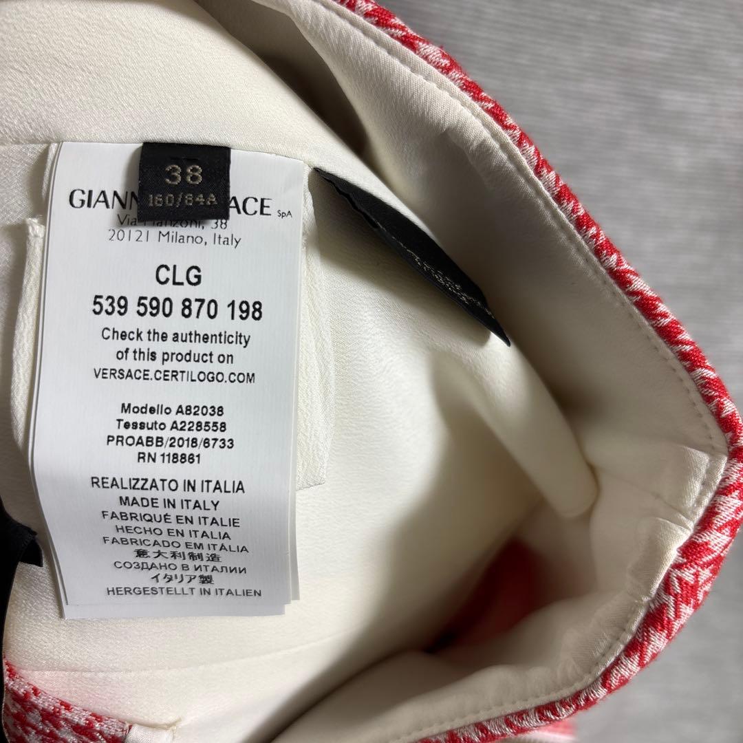 VERSACE ノースリーブひざ丈ワンピース 38