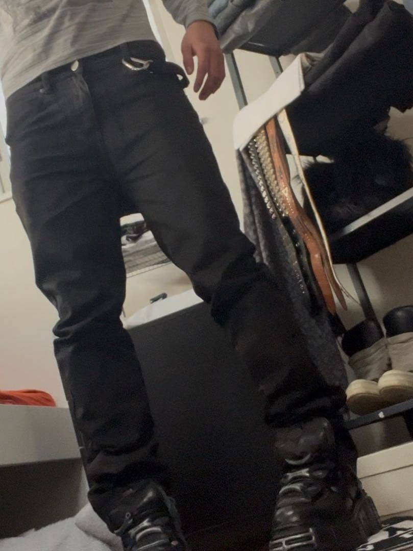 パンツ goar.archive strapped straight oil pants