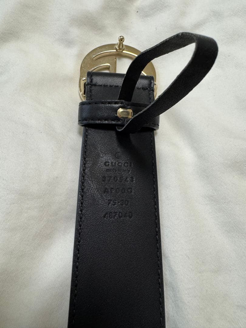 GUCCI ブラックレザー ベルト 2本セット