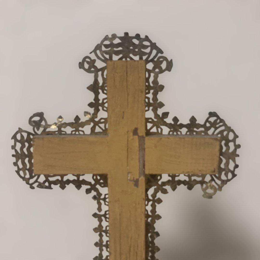 アンティーク十字架 キリスト像付き　フランス