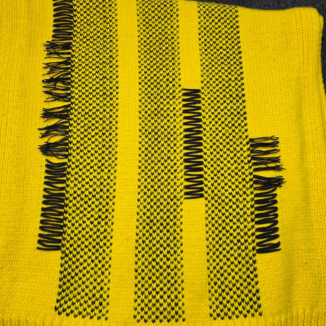 Y3 ニットストール　マフラー　イエロー　大判