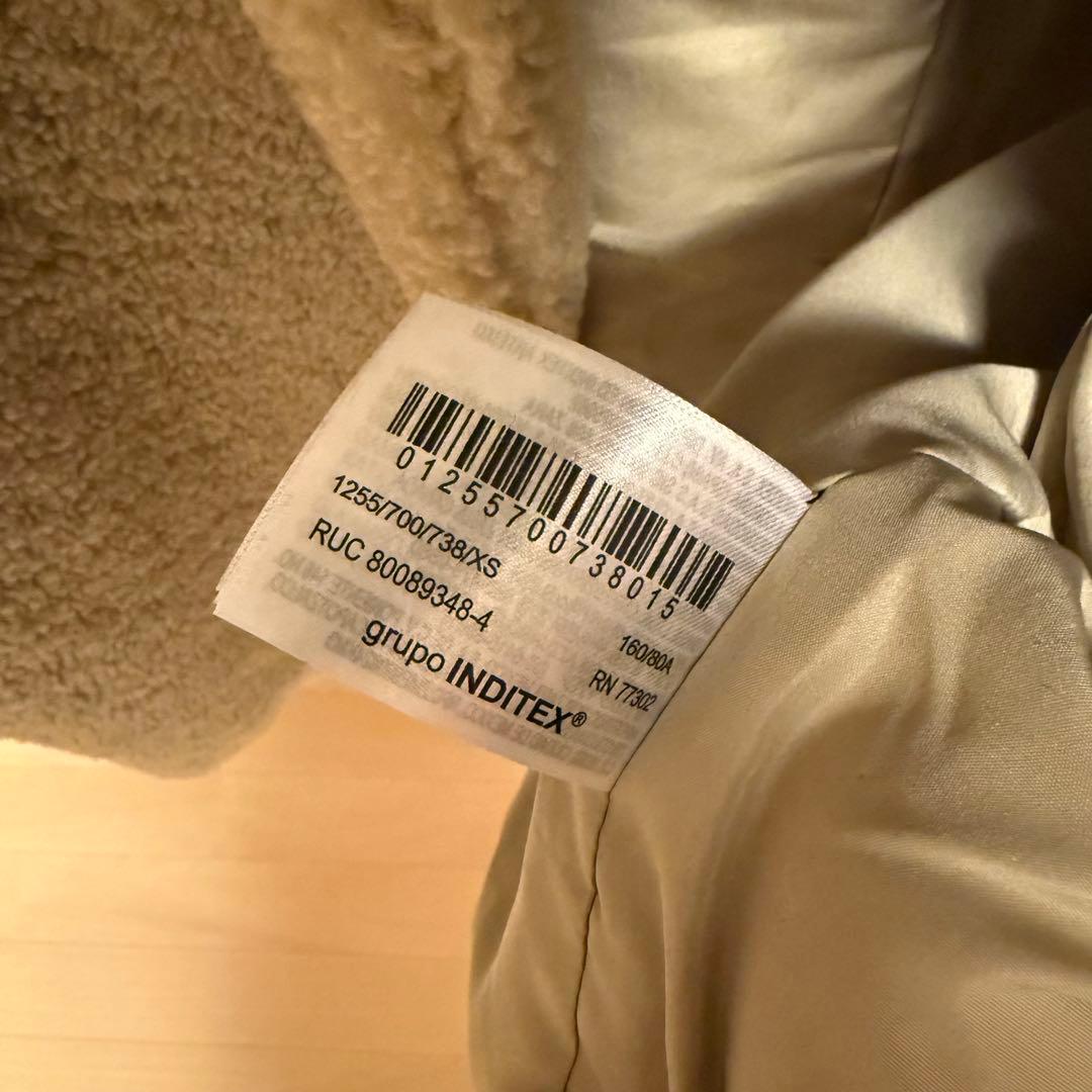 ZARA エクストラロングフェイクボアコート