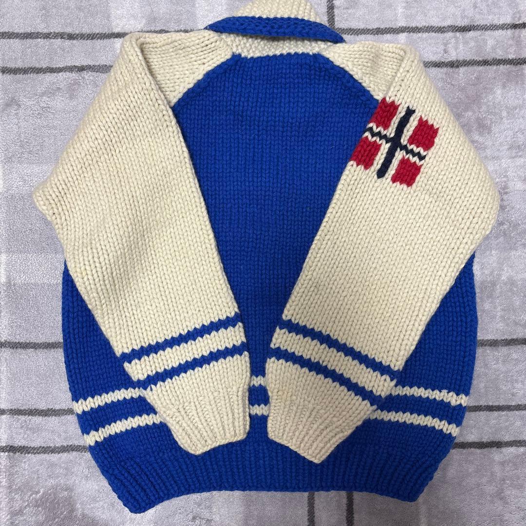 【希少】90s HELLY HANSEN カウチンニット カウチン　L