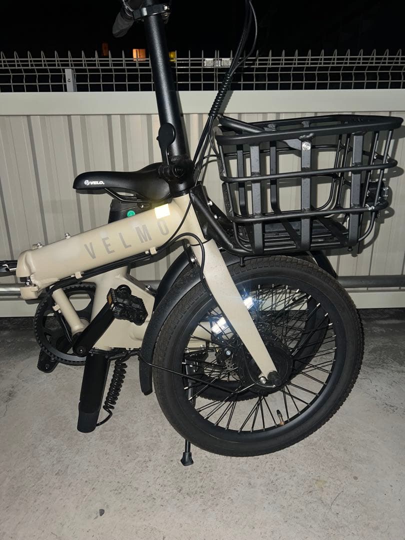 VELMO PANORAMA ベージュ　電動アシスト自転車　折りたたみ式