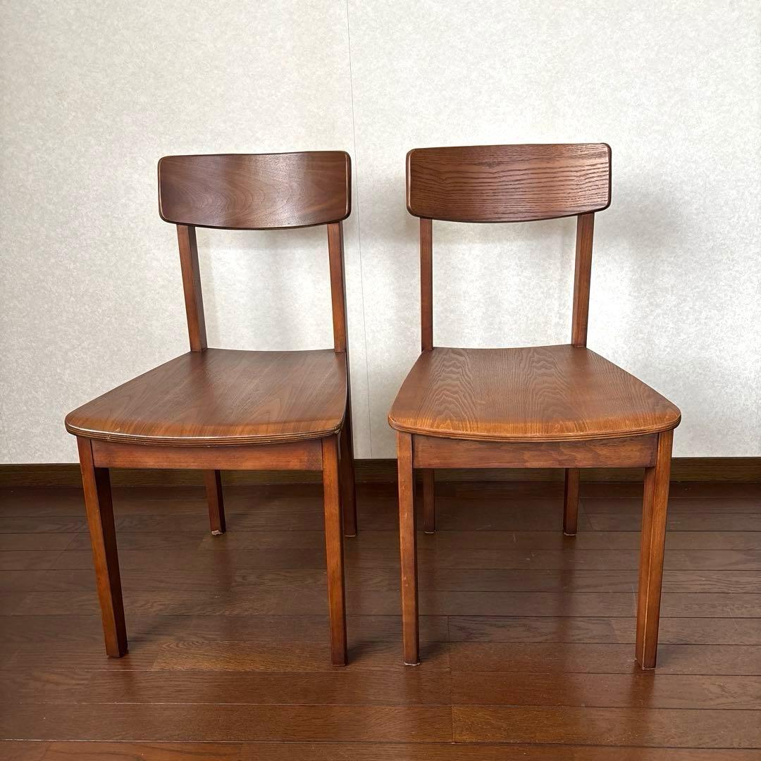 【良品】NOCE ダイニングチェア ベントウッド アンティーク調 ２脚セット ②