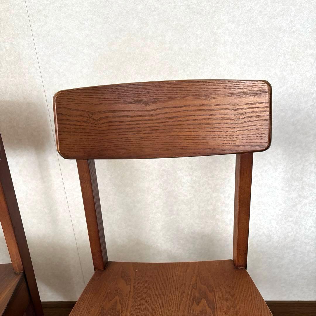 【良品】NOCE ダイニングチェア ベントウッド アンティーク調 ２脚セット ②