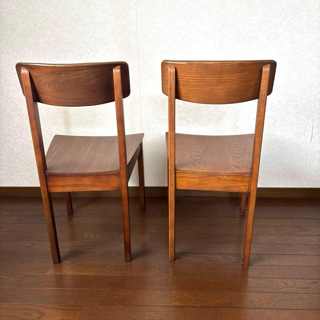 【良品】NOCE ダイニングチェア ベントウッド アンティーク調 ２脚セット ②