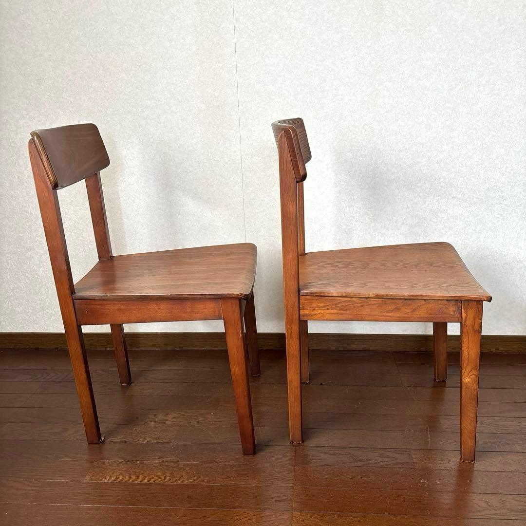 【良品】NOCE ダイニングチェア ベントウッド アンティーク調 ２脚セット ②