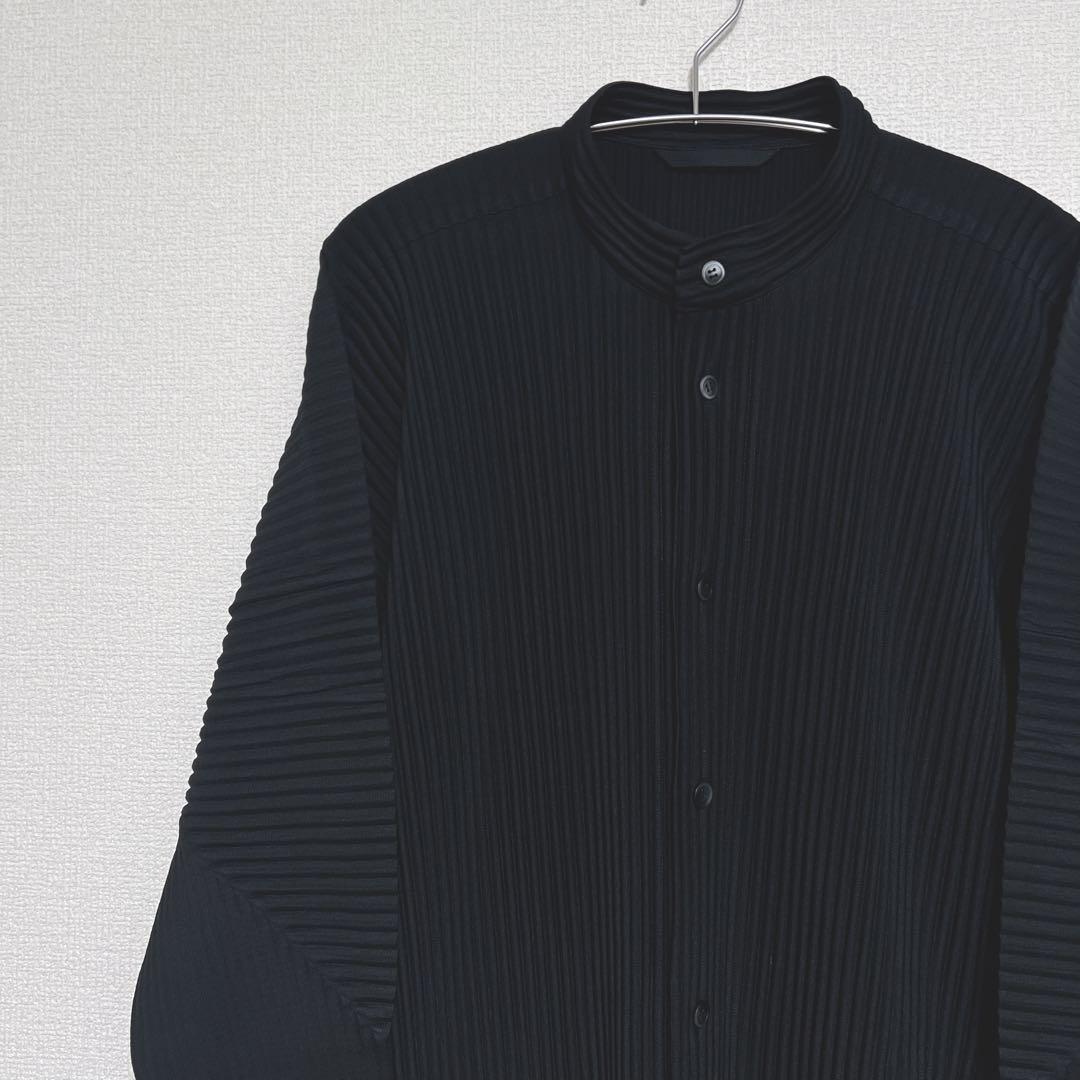 オムプリッセイッセイミヤケ　ロングコート　ロング羽織り　ブラック