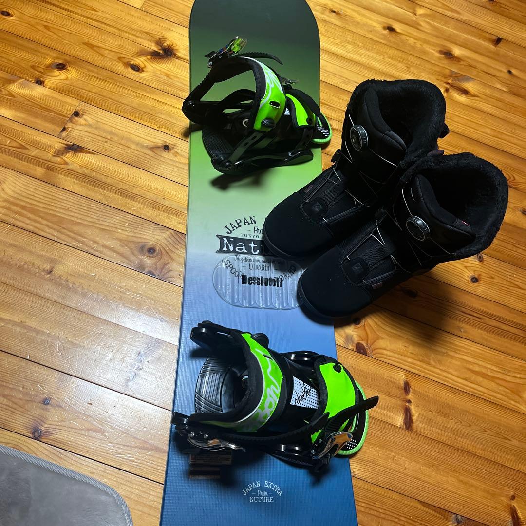 美品Spoon スノーボード 130センチ３点セット