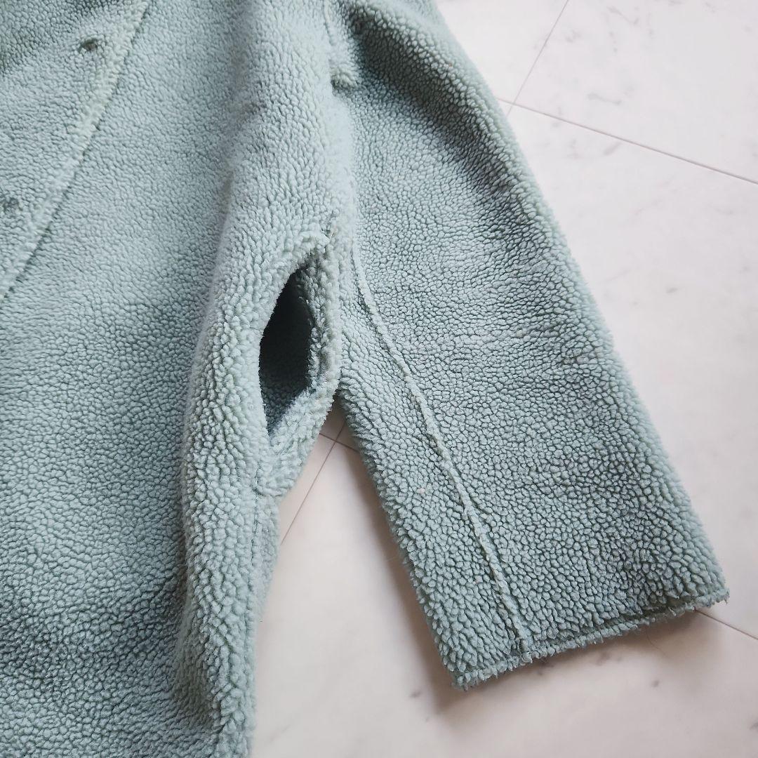 美品 シップス 定価3.4万 リバーシブルコート ムートン×ボア ミント