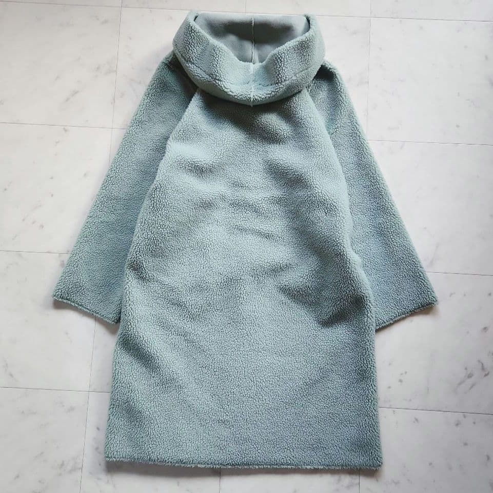 美品 シップス 定価3.4万 リバーシブルコート ムートン×ボア ミント