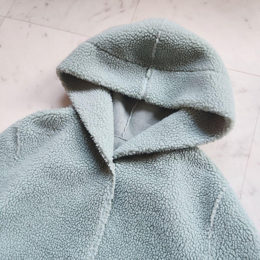 美品 シップス 定価3.4万 リバーシブルコート ムートン×ボア ミント